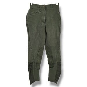 Ariat Riding Pants Knee‎ Patch Equestrian Olive Green Cotton Blend 28R
